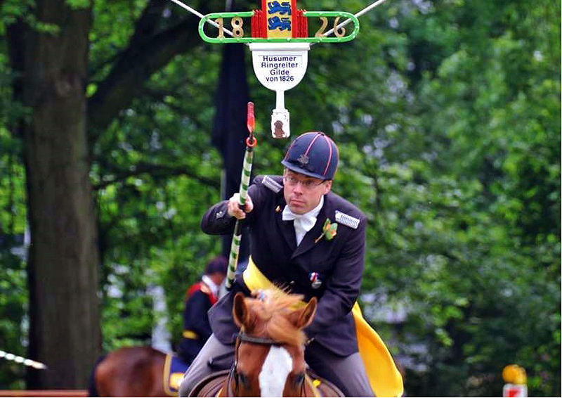 Ringreiter mit Ring auf der Lanze