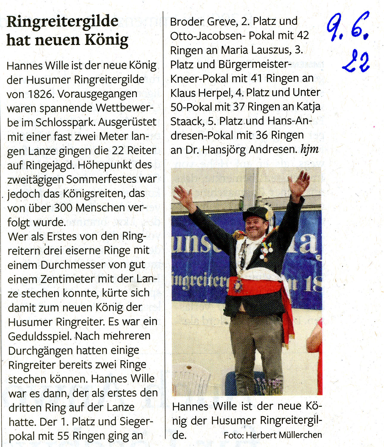 Zeitung Ringreiten 2022