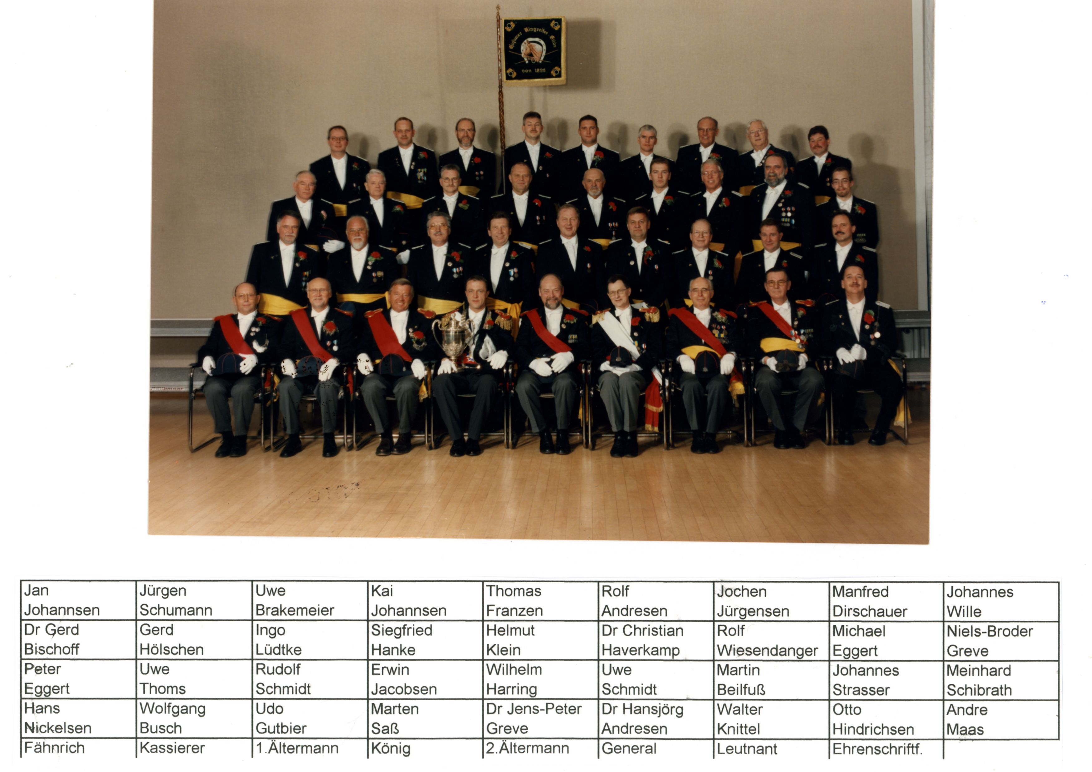 Die Mannschaft zum Jubiläum 2001 3