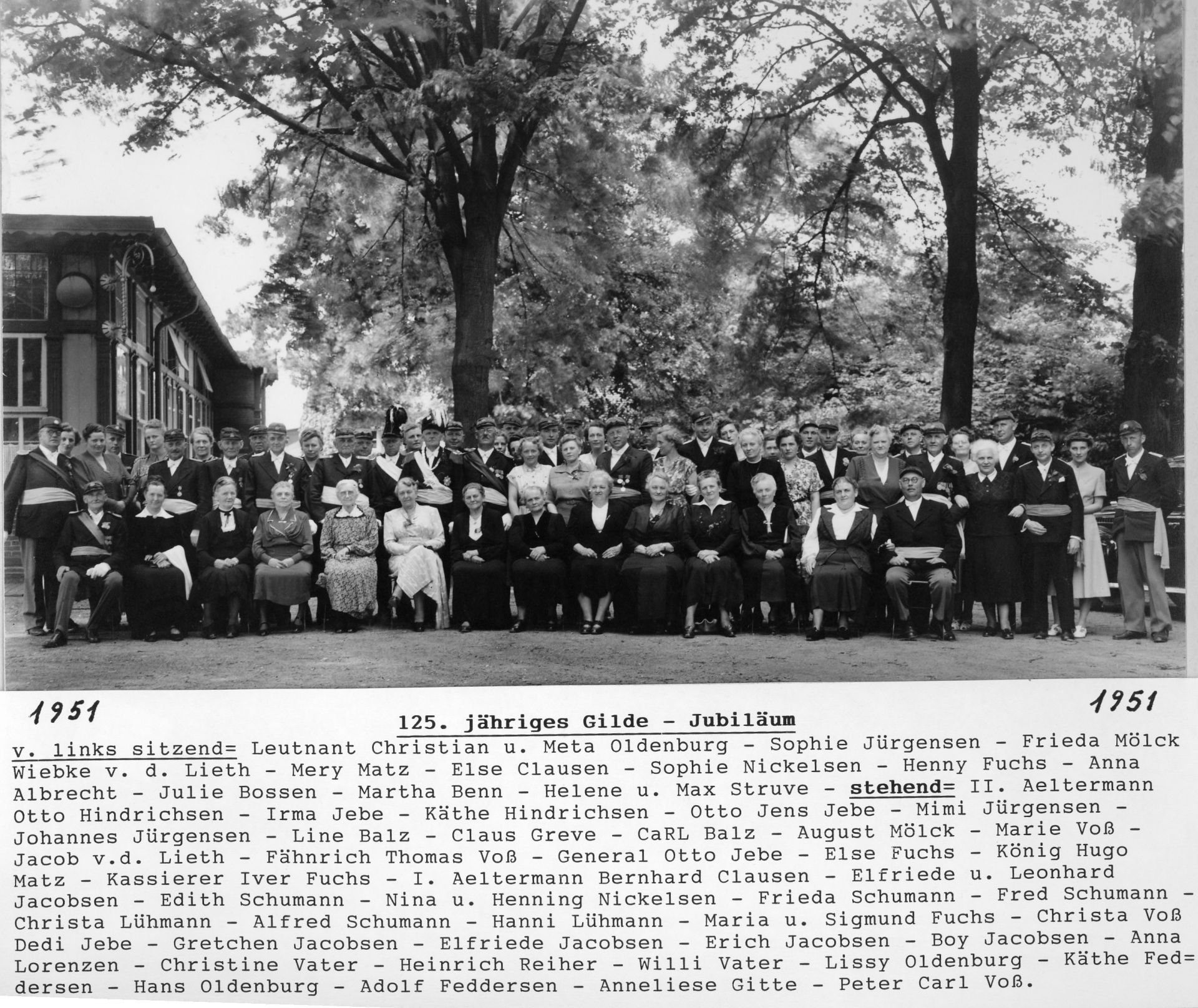 Gruppenaufnahme 1951 Jubiläum 2